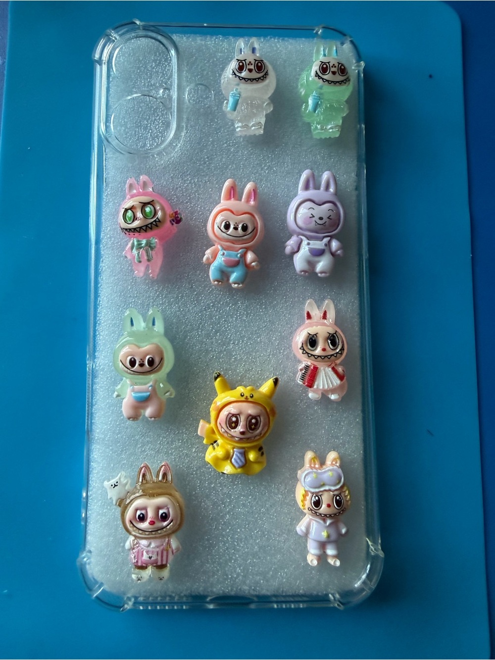 Cute Bunny Character Phone Sticker Set - Pastel Multicolor